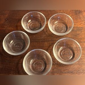 Duralex Made in France Mini Stackable Clear Glass Bowls Set of 5 Vintage